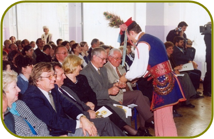 Podczas spektaklu goście mogli popróbować chłopskiego jadła